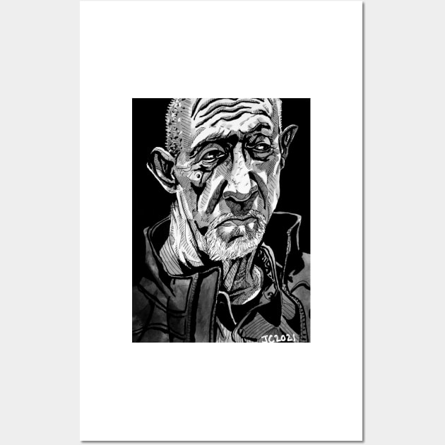 Mike Ehrmantraut "No Half Measures" portrait (original) Wall Art by StagArtStudios